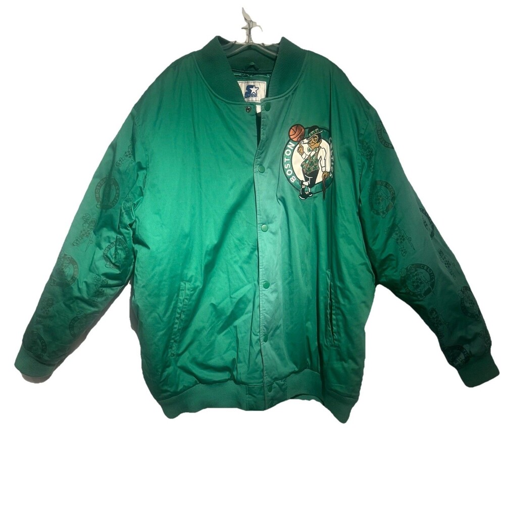 Vintage Boston Celtics Starter Jacket 4XL 80s 90s Green  Bomber Men’s NBA
